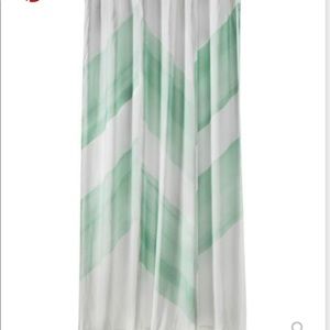 Nate Berkus Watercolor Brushstroke Shower Curtain, Mint